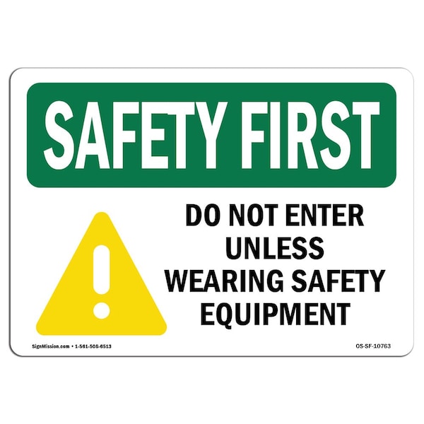 OSHA, 3.5" Height, 5" Width, Decal, 5" W, 3.5" H, Landscape, PK10, OS-SF-D-35-L-10763-10PK
